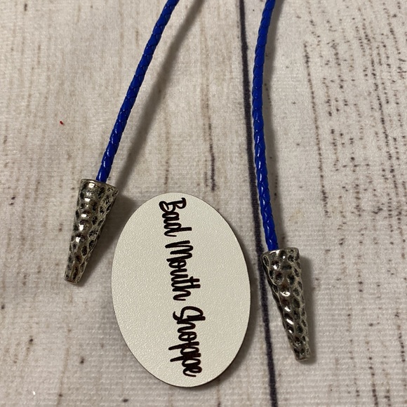 *Cosmic Toad Pottery Handmade Ceramic No Thoughts Head Empty Bolero Tie Necklace - Picture 4 of 6